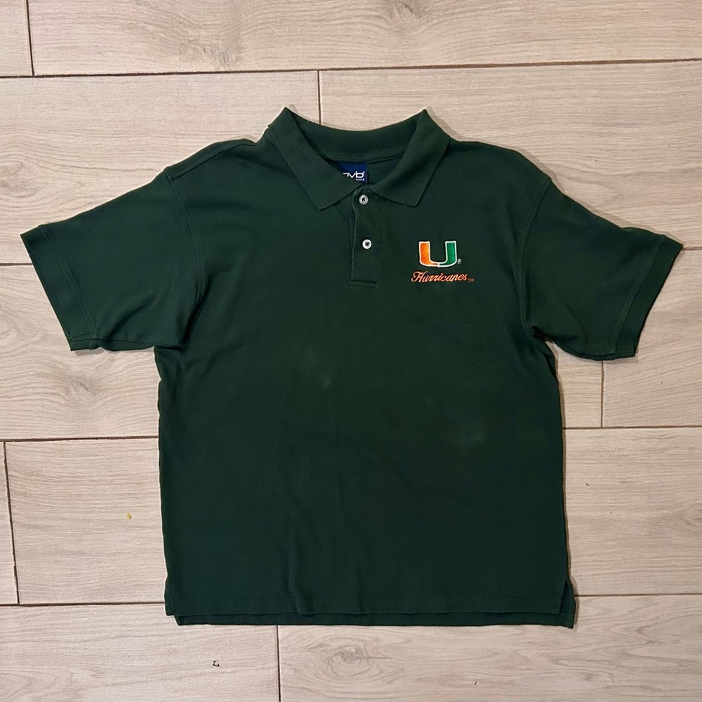 University of Miami Green Vintage Polo